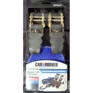 Car & Driver Rubber Grip Tie Downs Set